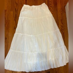 White Tiered Maxi Skirt